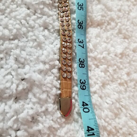 Rhinestone Skinny Belt Unique Small - Picture 7 of 9